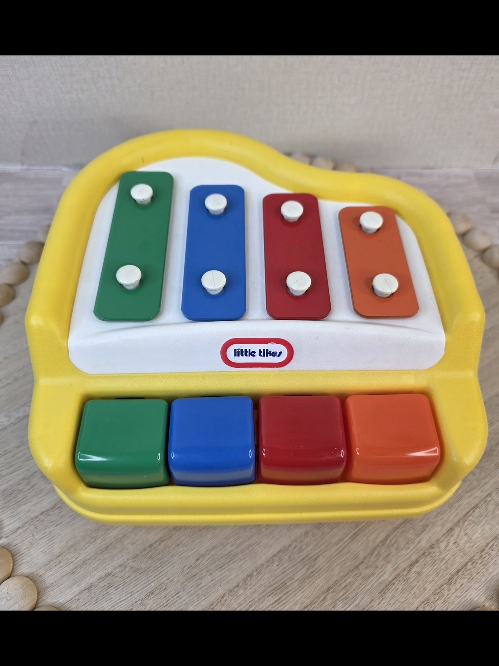 Little Tikes Yellow Push Piano with Multicolor Keys